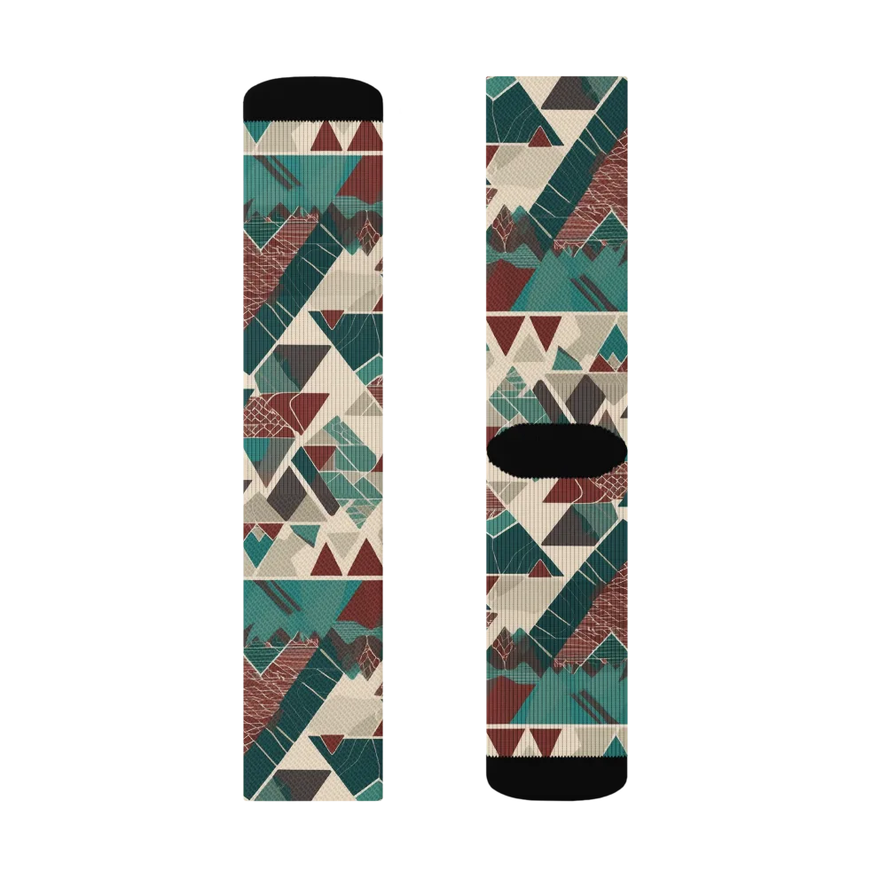 Alpine Mosaic on Socks — Right Sock