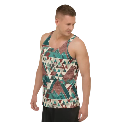 Alpine Mosaic on a Men's Tank Top