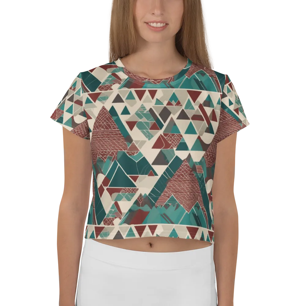 Alpine Mosaic on Crop Tee — Front