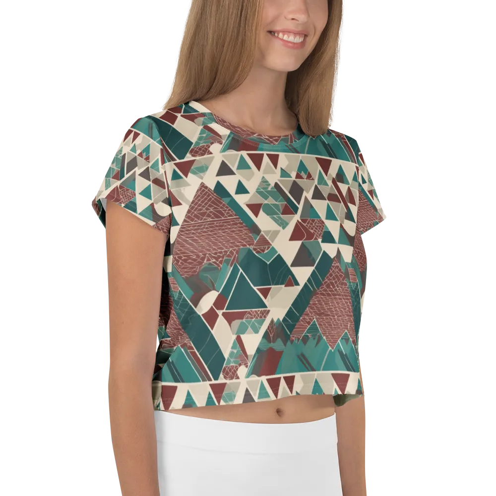 Alpine Mosaic on Crop Tee — Right