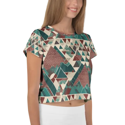 Alpine Mosaic on a Crop Tee