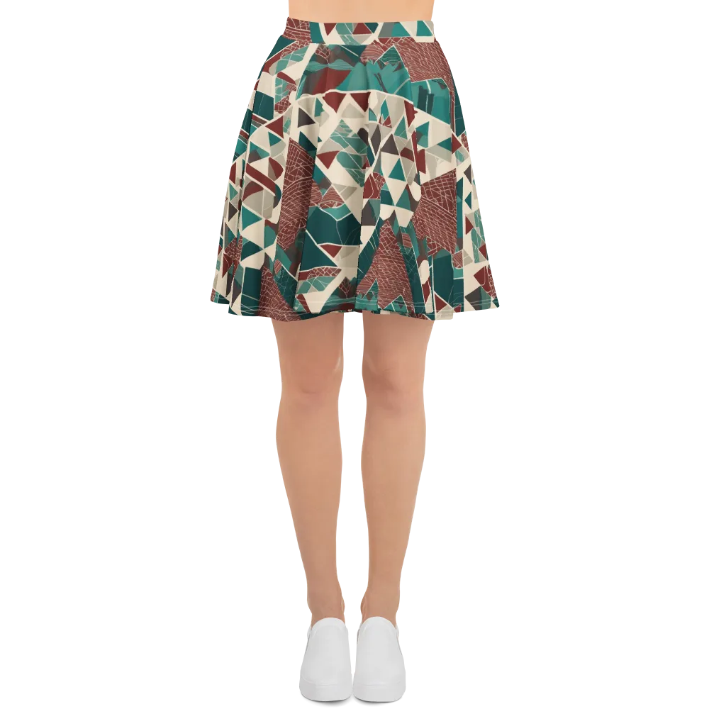 Alpine Mosaic on Skater Skirt — Front