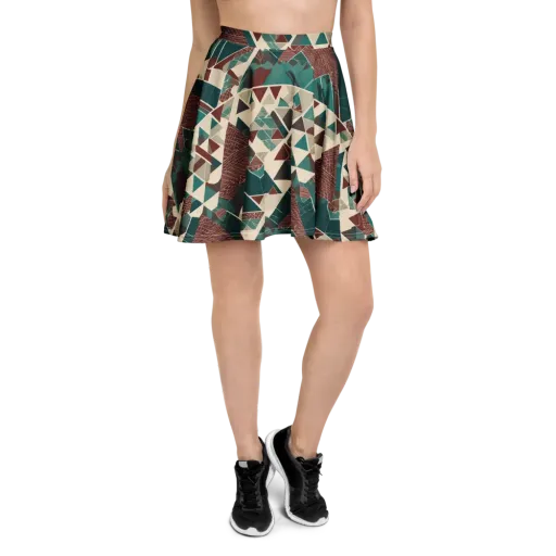 Alpine Mosaic on a Skater Skirt
