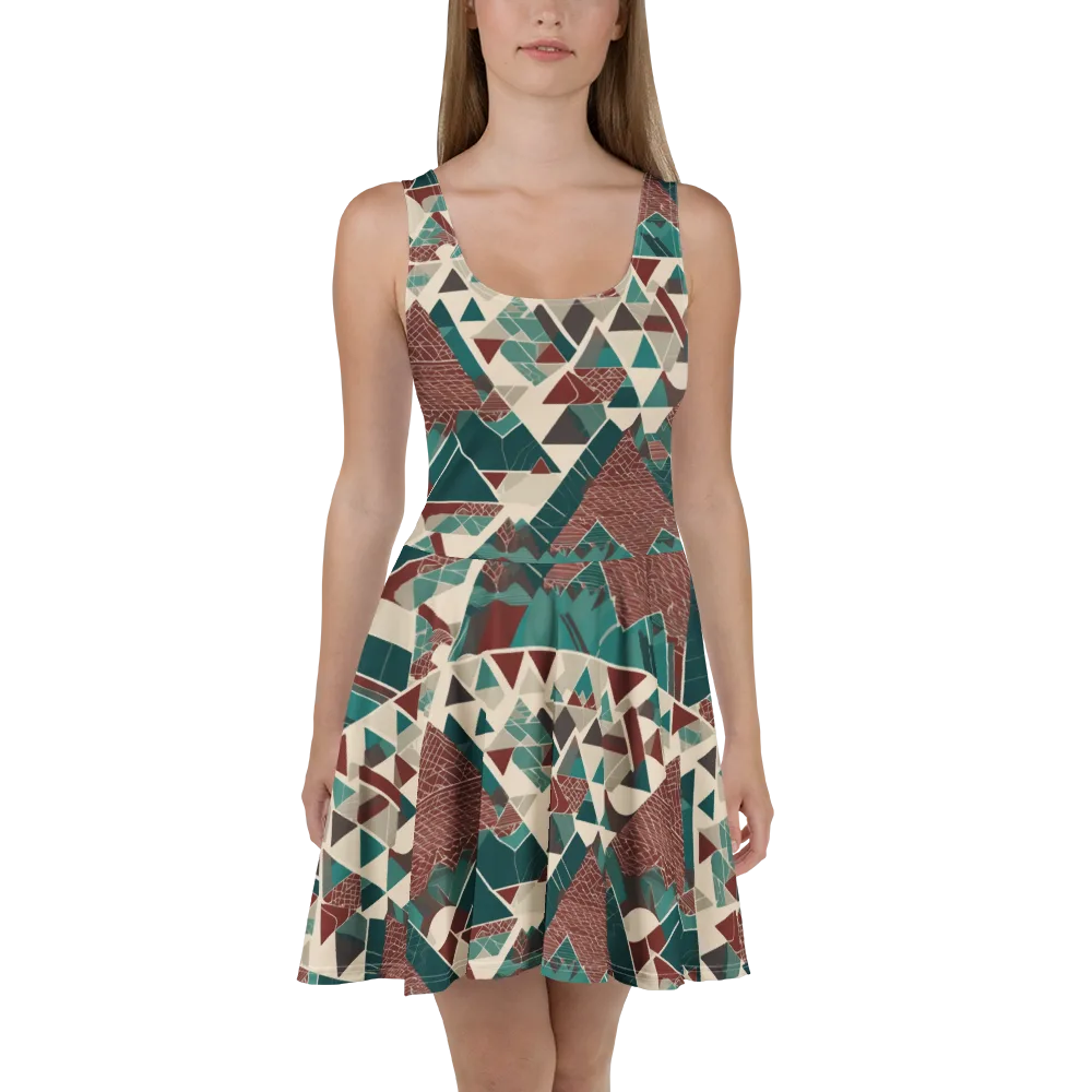 Alpine Mosaic on Skater Dress — Front