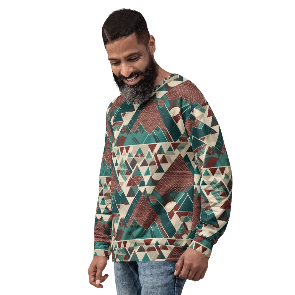 Alpine Mosaic on Sweatshirt — Left Front