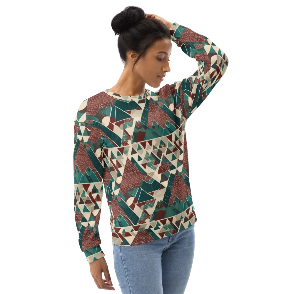 Alpine Mosaic on Sweatshirt — Right Front