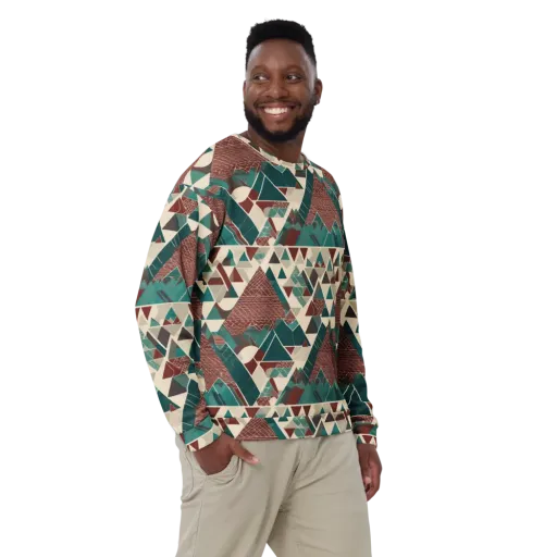Alpine Mosaic on a Sweatshirt