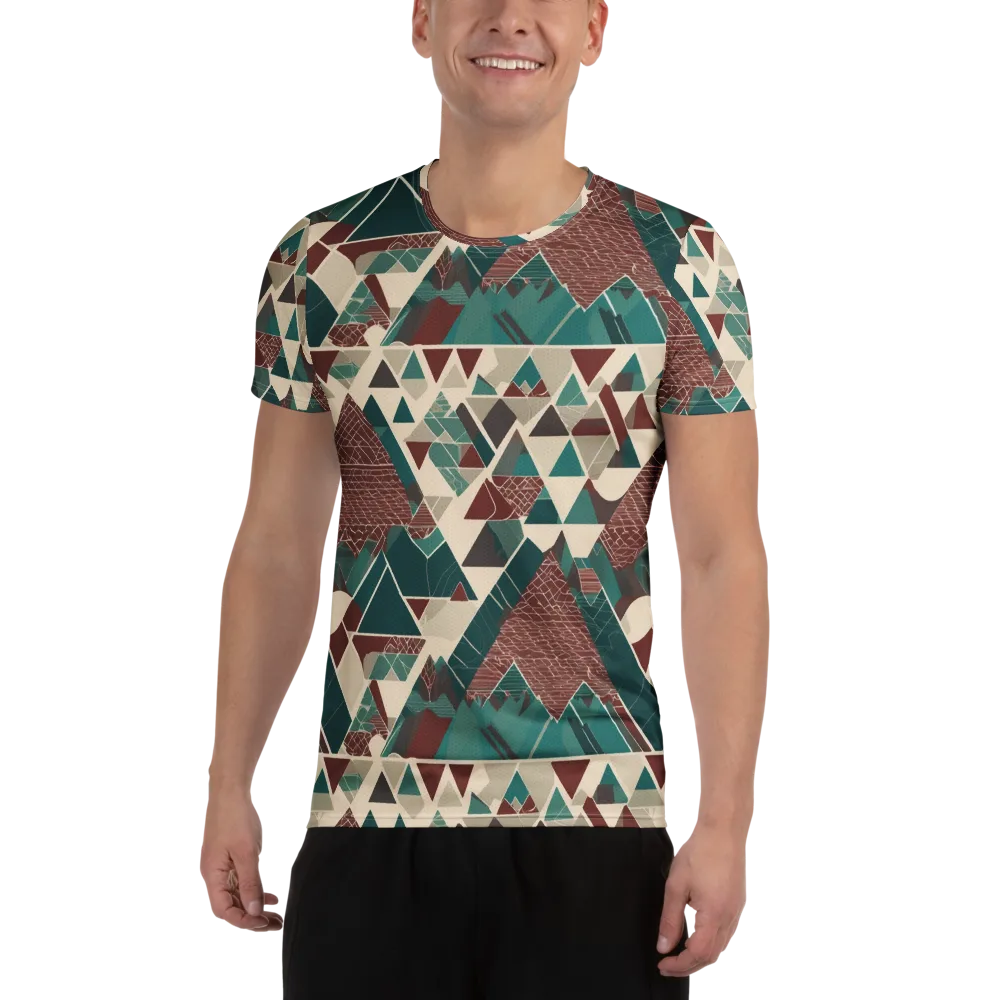 Alpine Mosaic on Men's Athletic T-Shirt — Front
