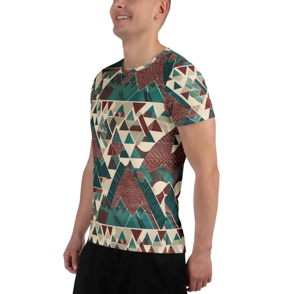 Alpine Mosaic on Men's Athletic T-Shirt — Left