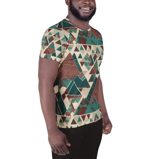 Alpine Mosaic on a Men's Athletic T-Shirt