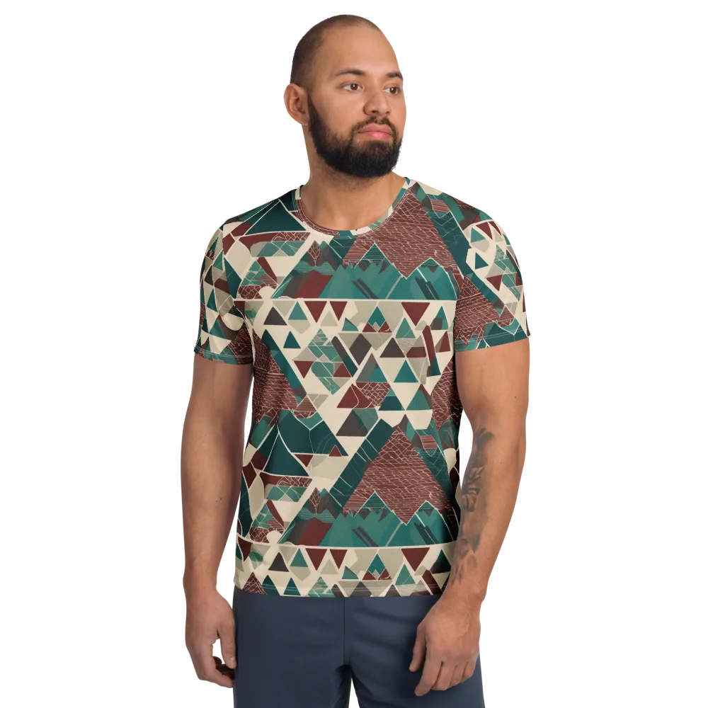 Alpine Mosaic on Men's Athletic T-Shirt — Front