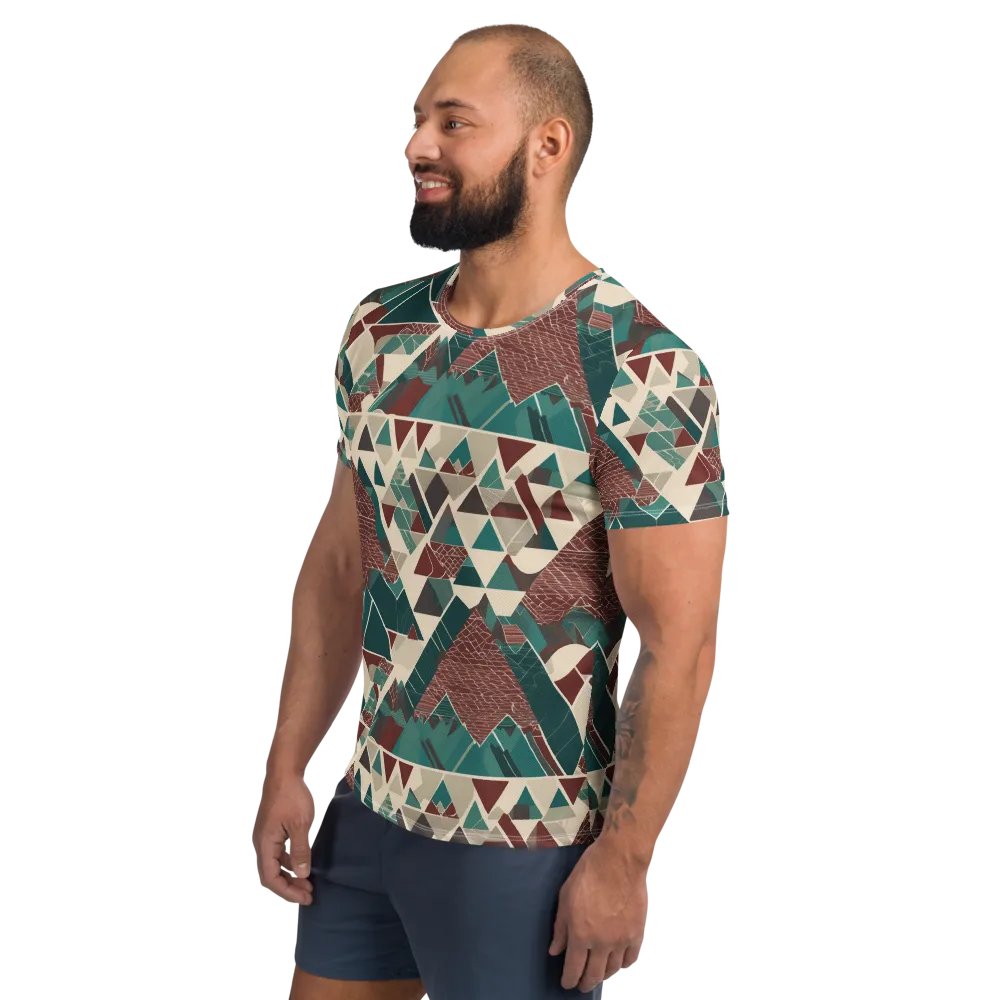 Alpine Mosaic on Men's Athletic T-Shirt — Left