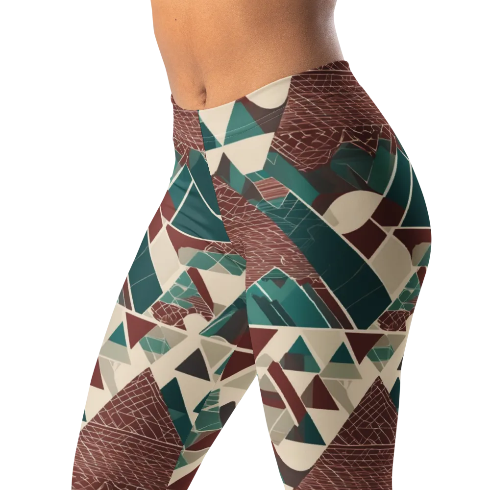 Alpine Mosaic on Leggings — Left Front