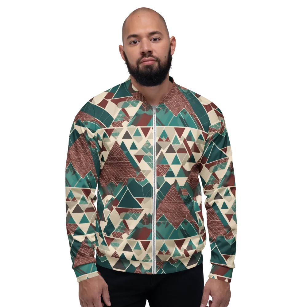 Alpine Mosaic on Bomber Jacket — Front