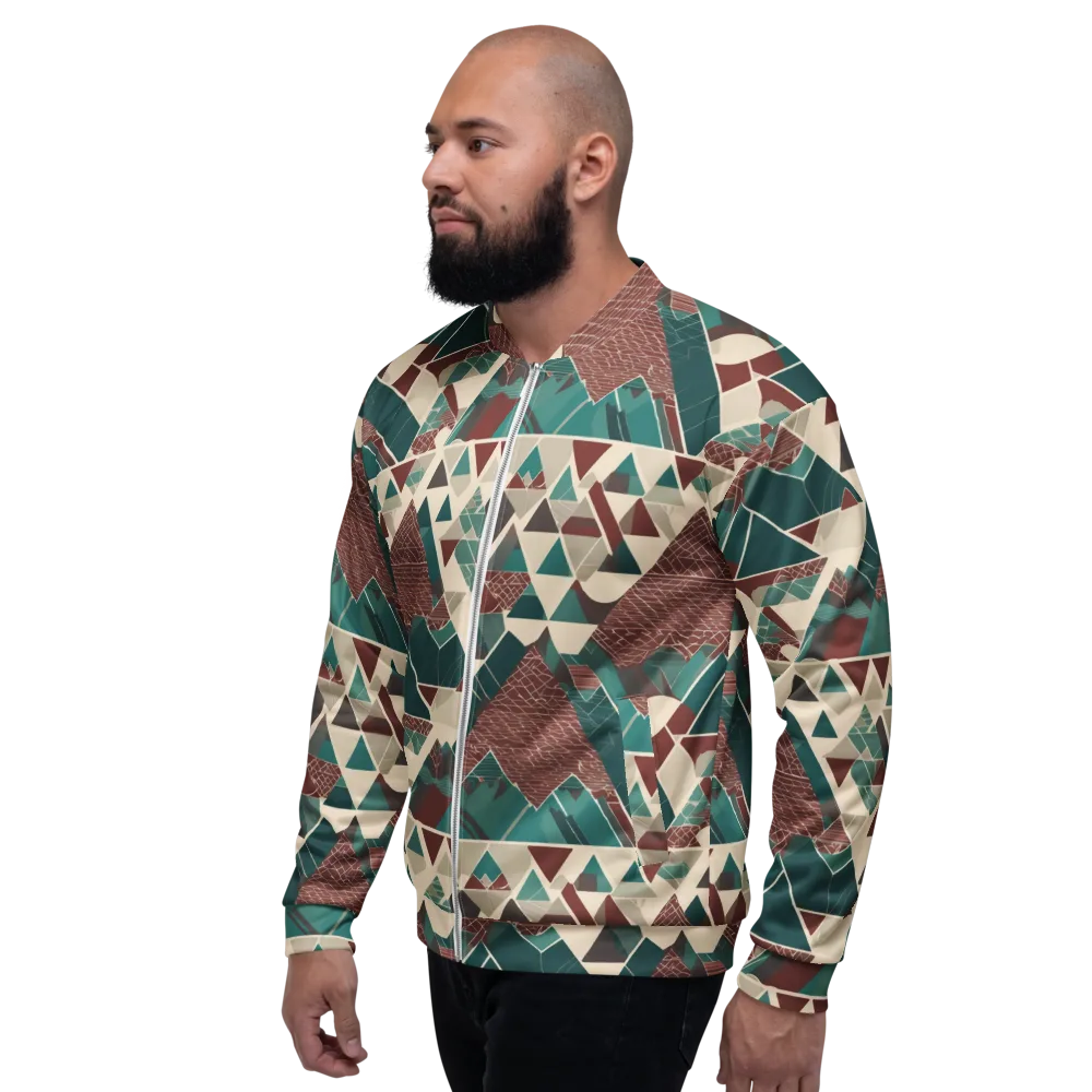 Alpine Mosaic on Bomber Jacket — Left