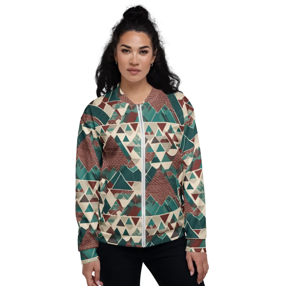 Alpine Mosaic on Bomber Jacket — Front