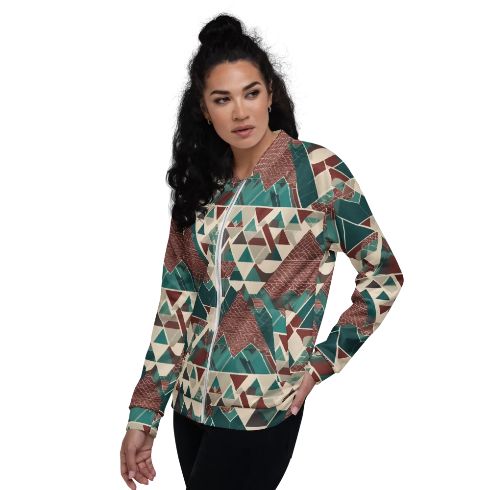 Alpine Mosaic on Bomber Jacket — Left