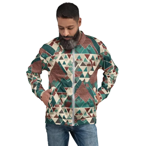 Alpine Mosaic on a Bomber Jacket