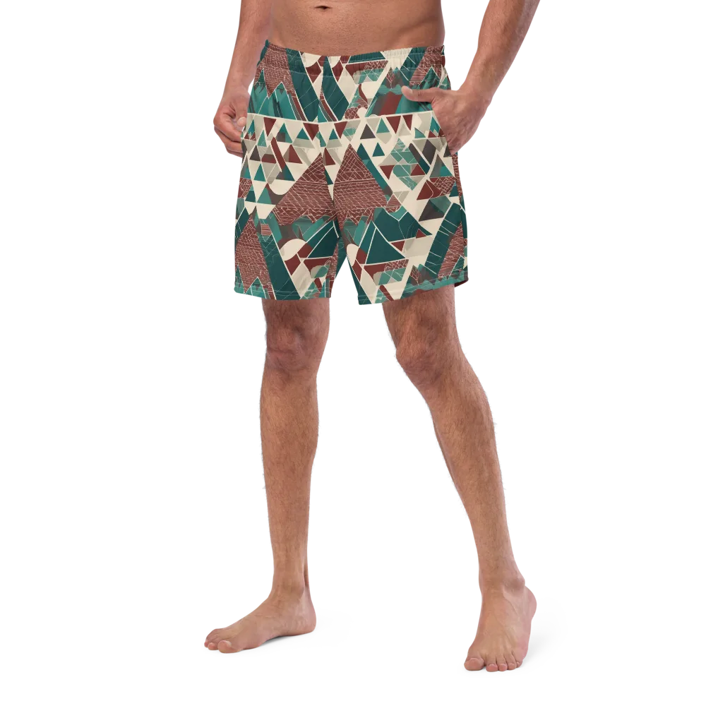 Alpine Mosaic on Swim Trunks — Left Front