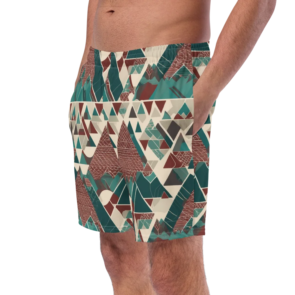 Alpine Mosaic on Swim Trunks — Left Front