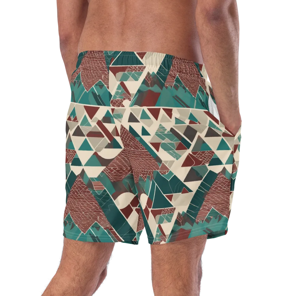 Alpine Mosaic on Swim Trunks — Right Back