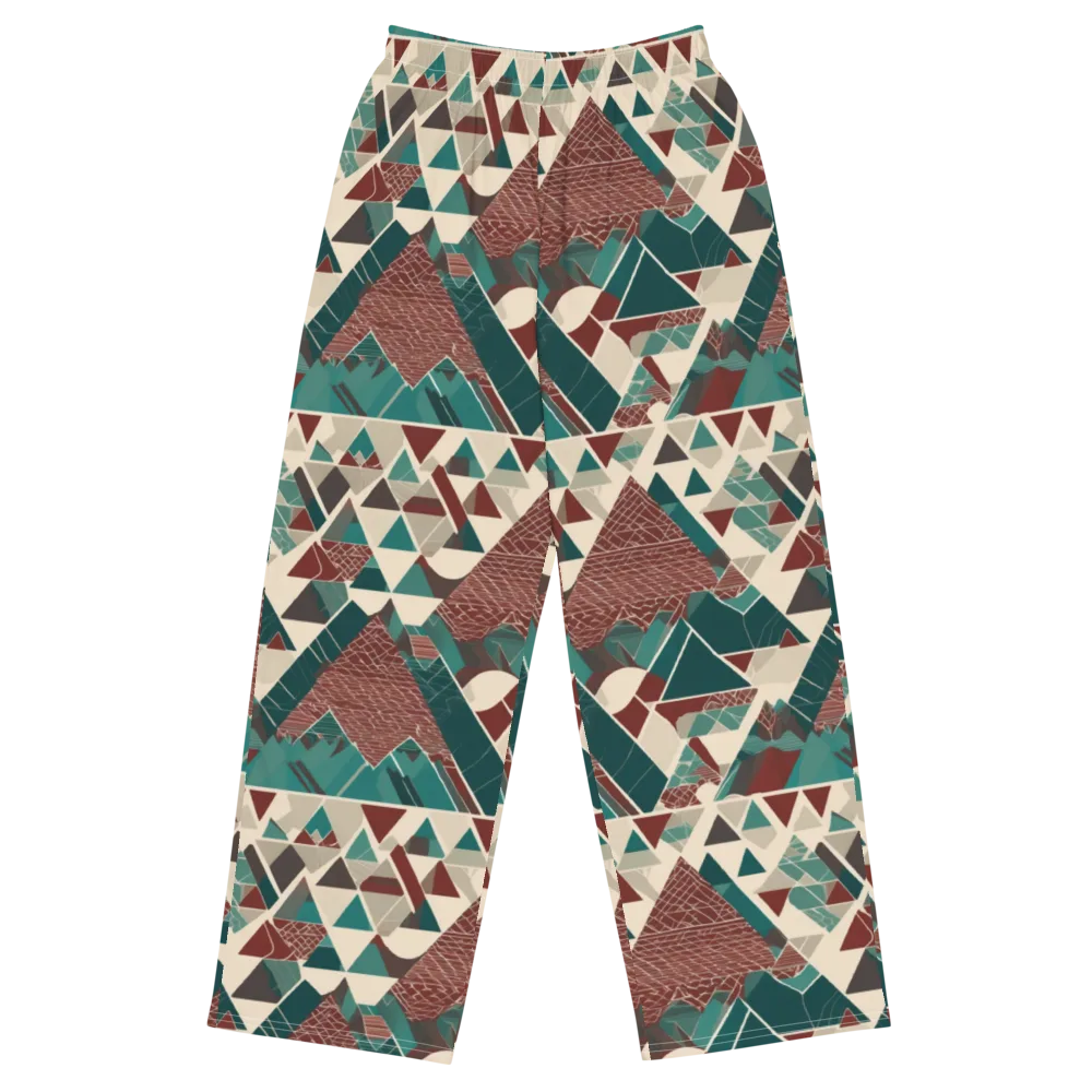 Alpine Mosaic on Wide-Leg Pants — Front