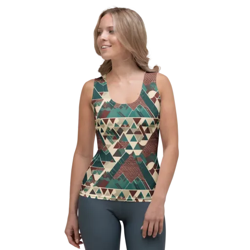 Alpine Mosaic on a Women's Tank Top