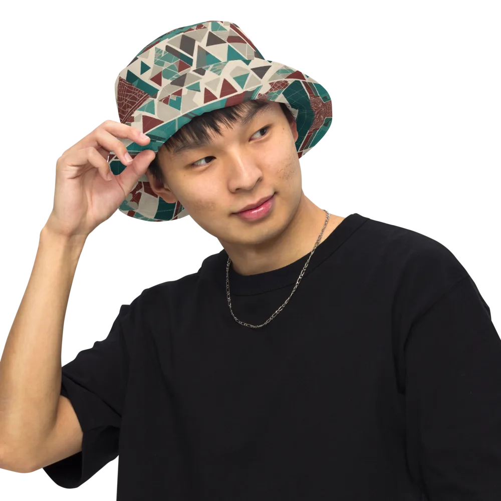 Alpine Mosaic on Reversible Bucket Hat — Front Inside