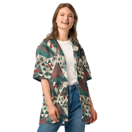 Alpine Mosaic on a Button Shirt