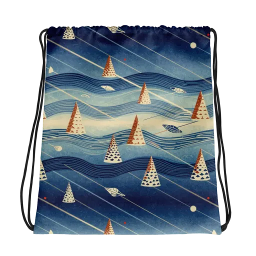 Nautical Signal Drawstring Bag on model