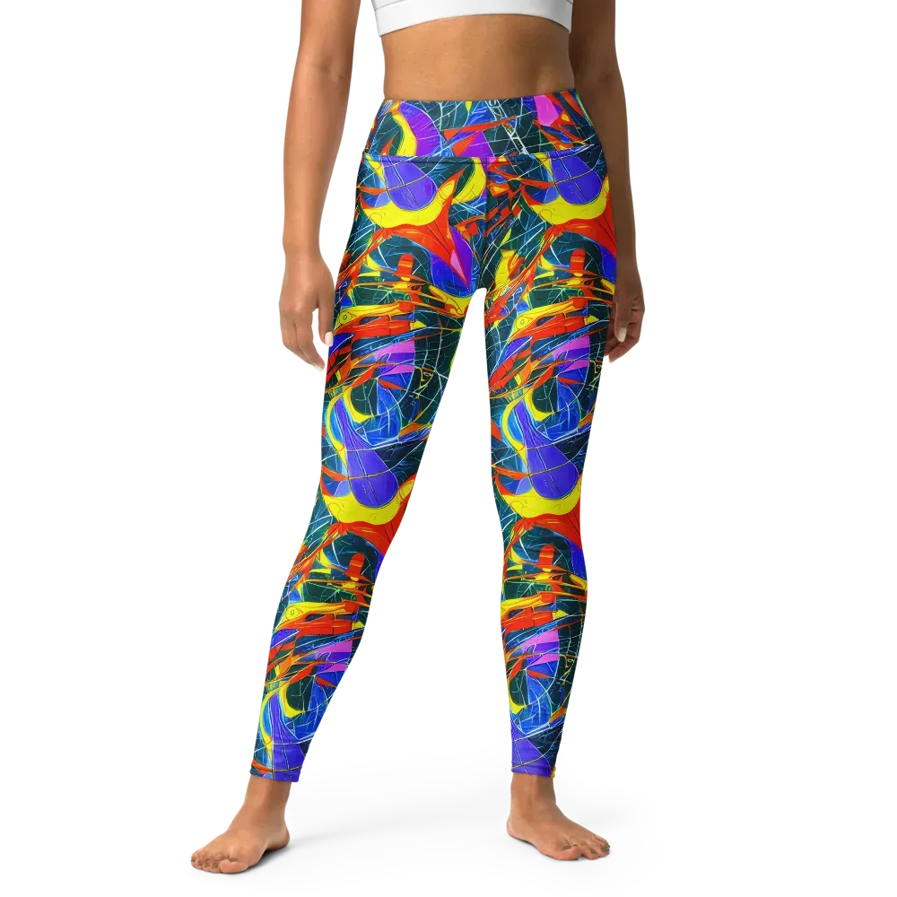 Arkhipov Waves on Yoga Leggings — Front