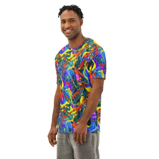 Arkhipov Waves on a Men's Cotton Crew Neck T-Shirt