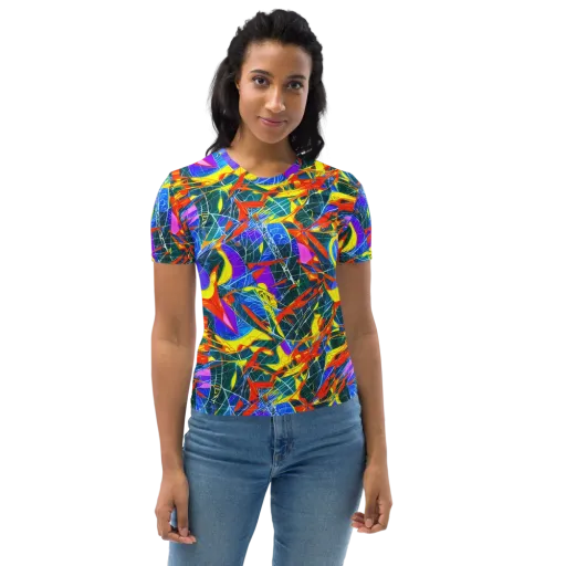 Arkhipov Waves on a Women's Crew Neck T-Shirt