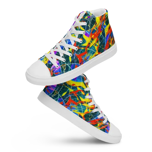 Arkhipov Waves on a Women's High Top Canvas Shoes