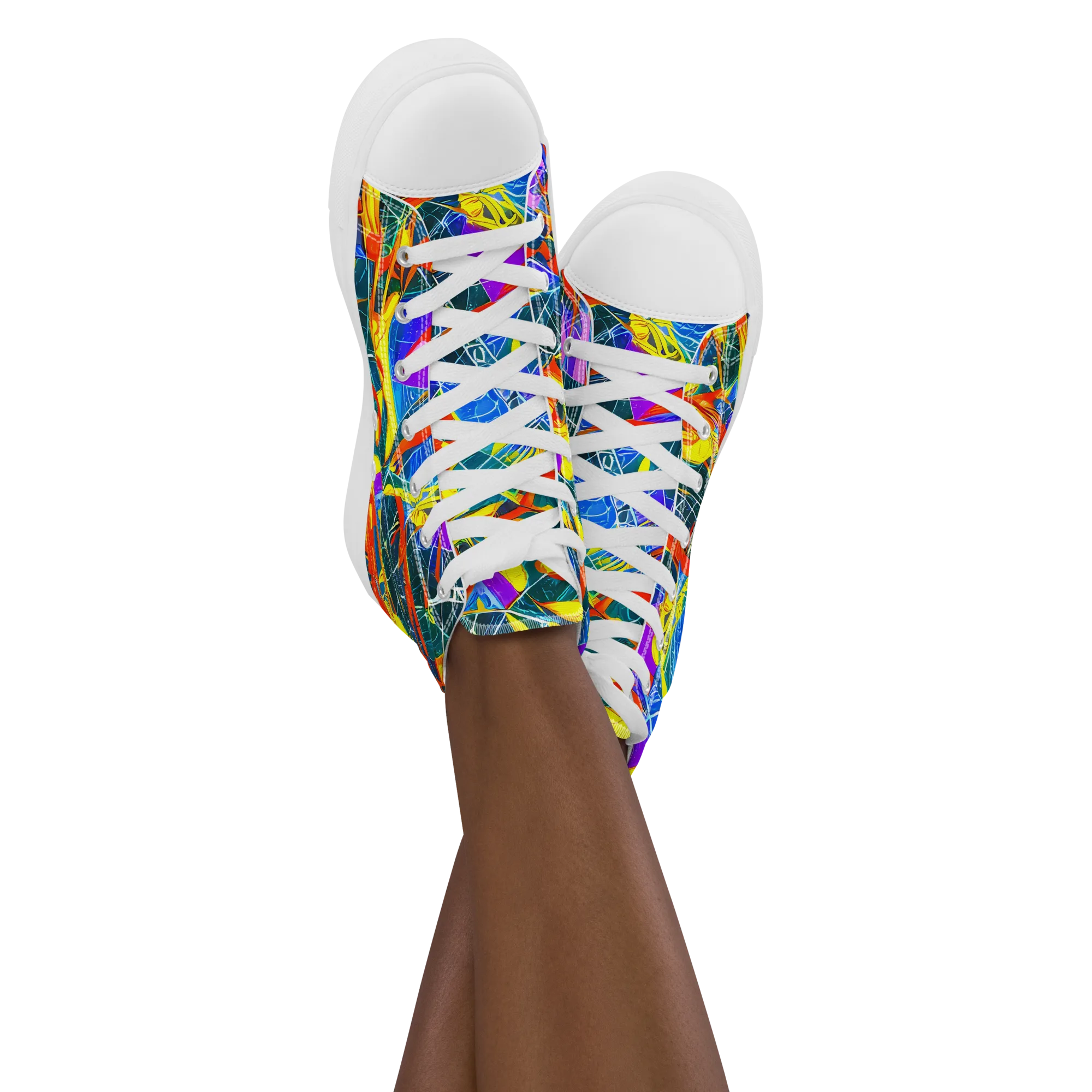 Arkhipov Waves on Women's High Top Canvas Shoes — Front