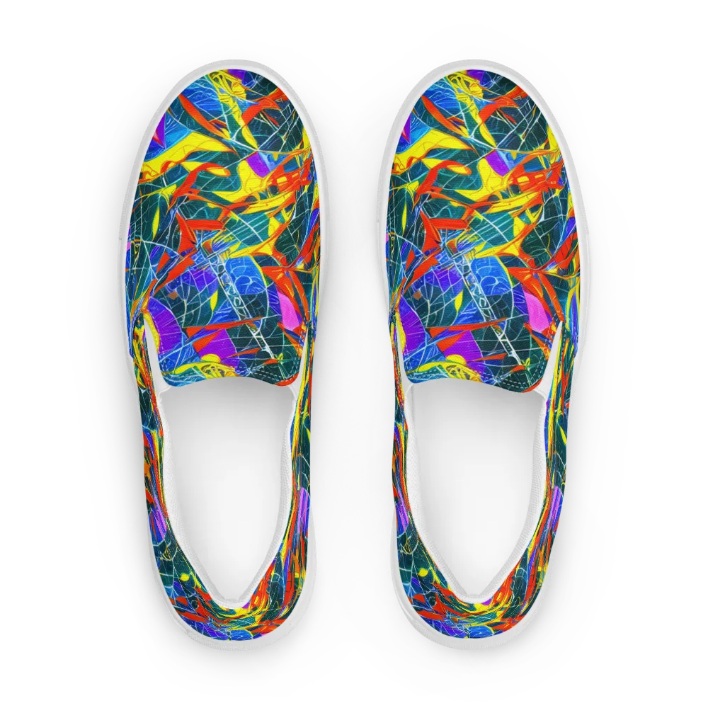 Arkhipov Waves on Men's Slip-On Canvas Shoes — Front
