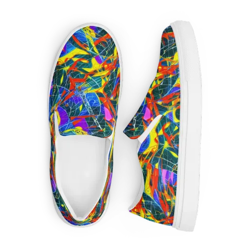 Arkhipov Waves on a Men's Slip-On Canvas Shoes