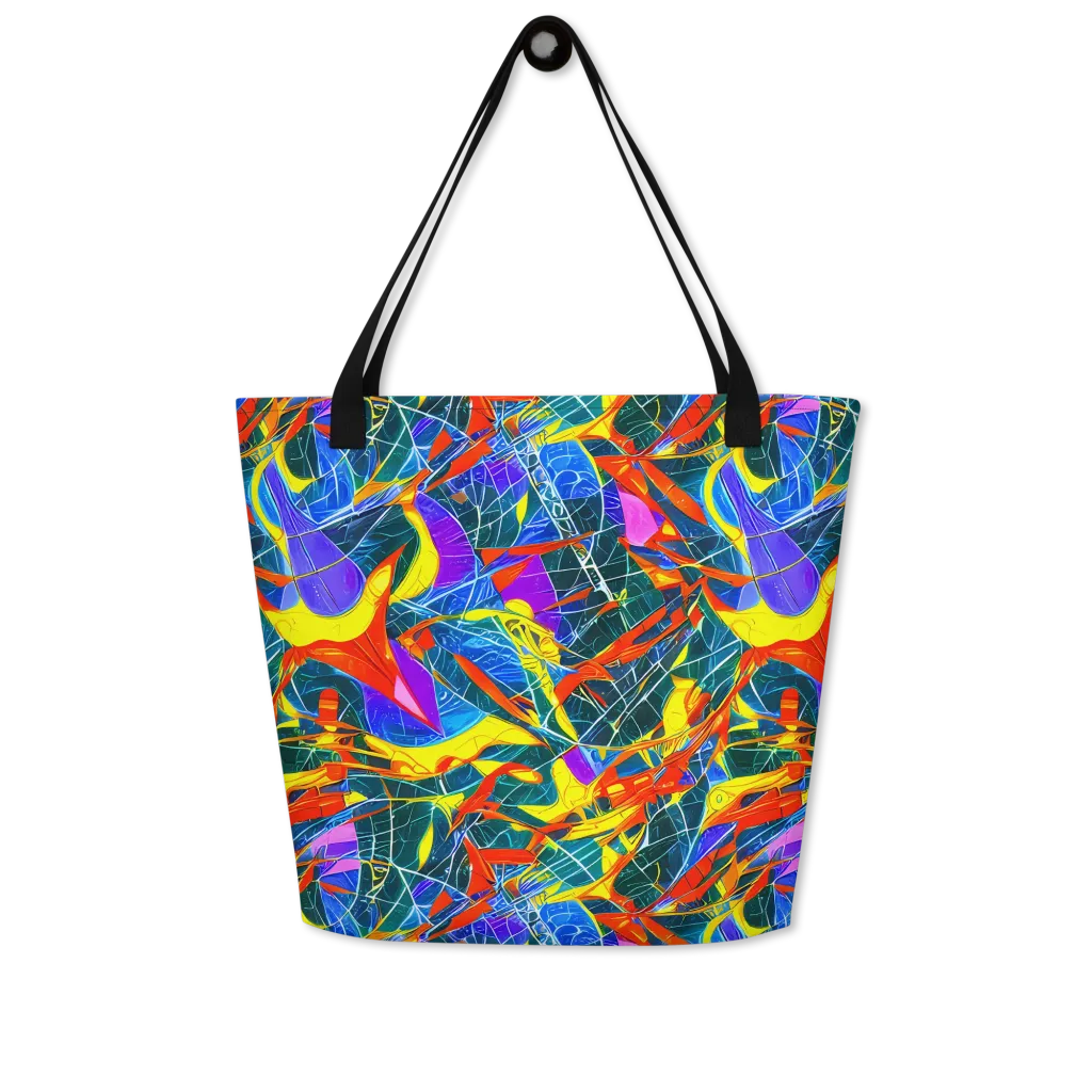 Arkhipov Waves on Large Tote Bag W/ Pocket — Front