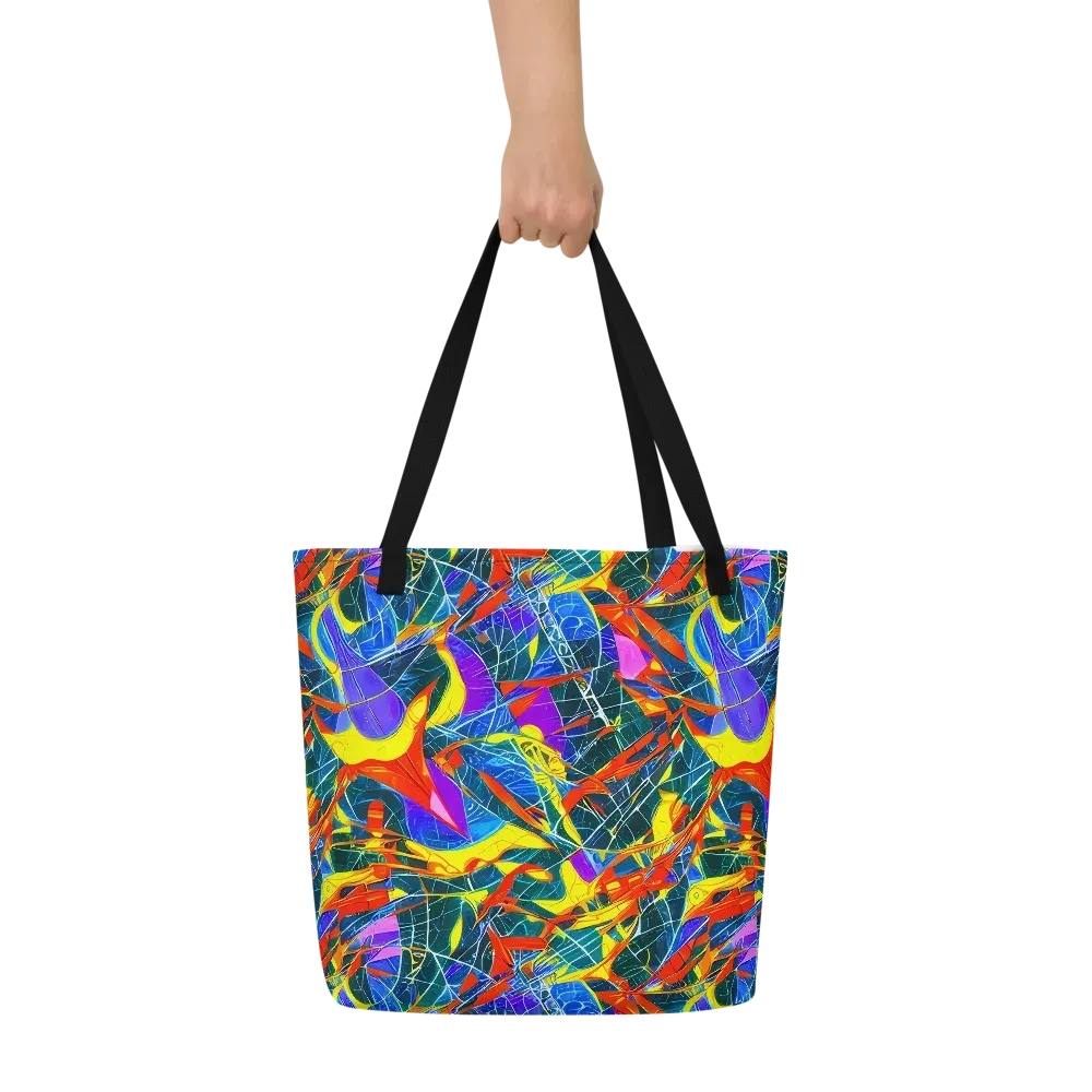 Arkhipov Waves on Large Tote Bag W/ Pocket — Front
