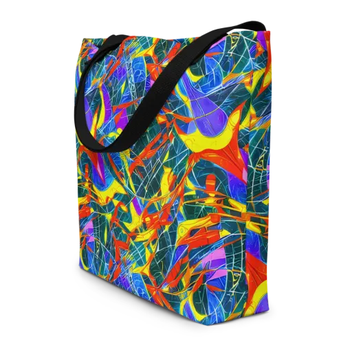 Arkhipov Waves on a Large Tote Bag W/ Pocket