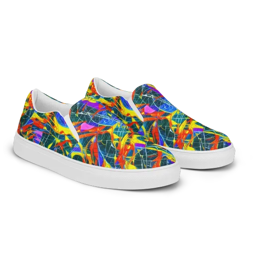 Arkhipov Waves on a Women's Slip-On Canvas Shoes