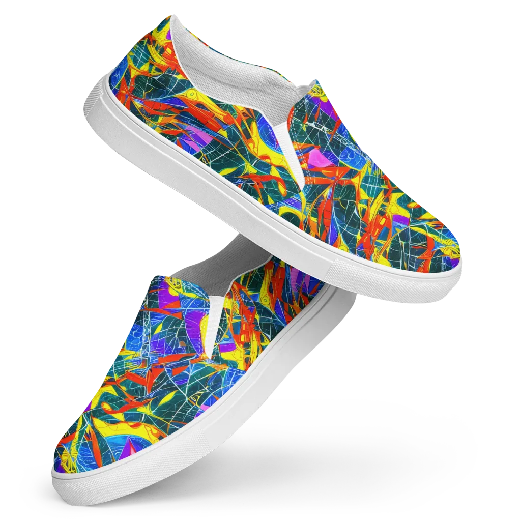 Arkhipov Waves on Women's Slip-On Canvas Shoes — Front