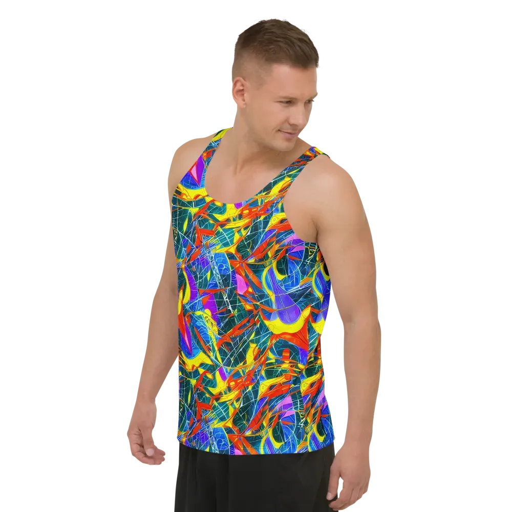 Arkhipov Waves on Men's Tank Top — Left Front