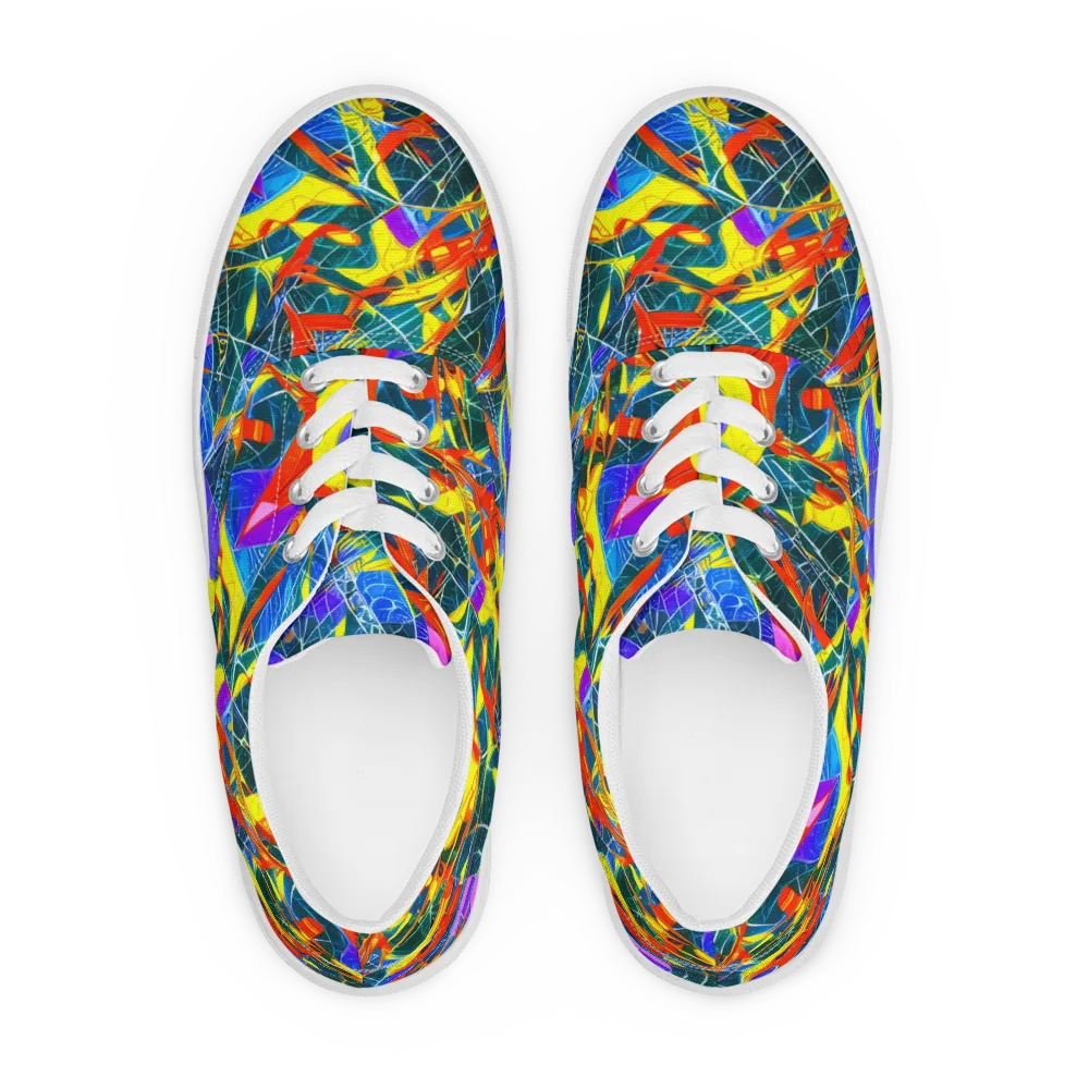 Arkhipov Waves on Men's Lace-Up Canvas Shoes — Front