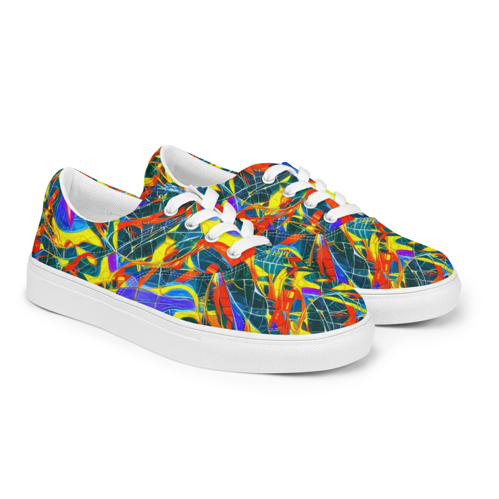 Arkhipov Waves on Men's Lace-Up Canvas Shoes — Right Front