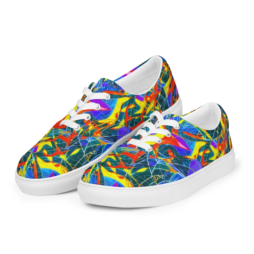Arkhipov Waves on Men's Lace-Up Canvas Shoes — Left Front