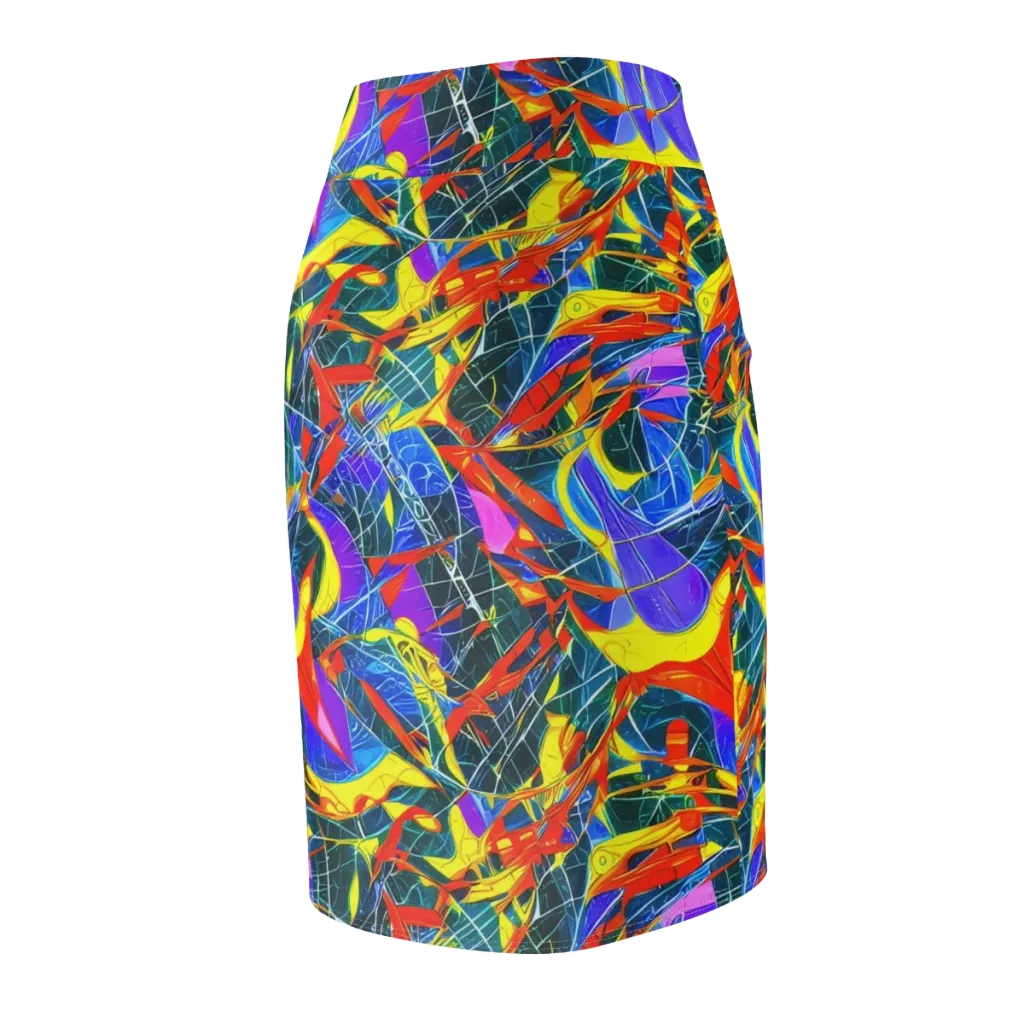 Arkhipov Waves on Pencil Skirt — Back Side