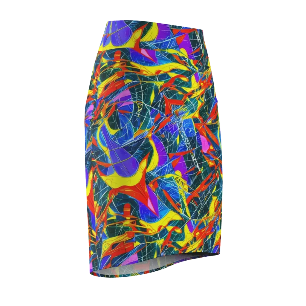 Arkhipov Waves on Pencil Skirt — Front Side