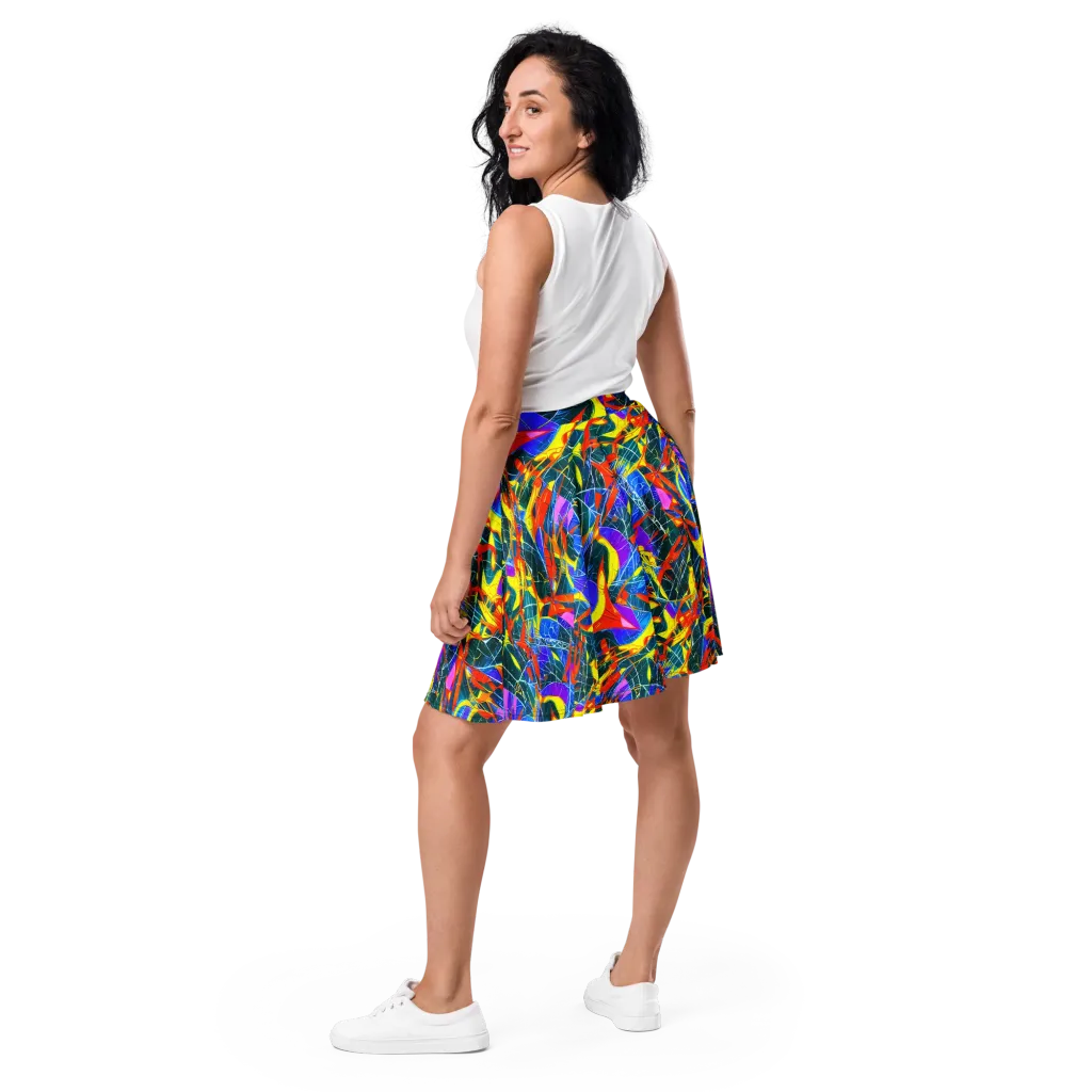 Arkhipov Waves on Skater Skirt — Back