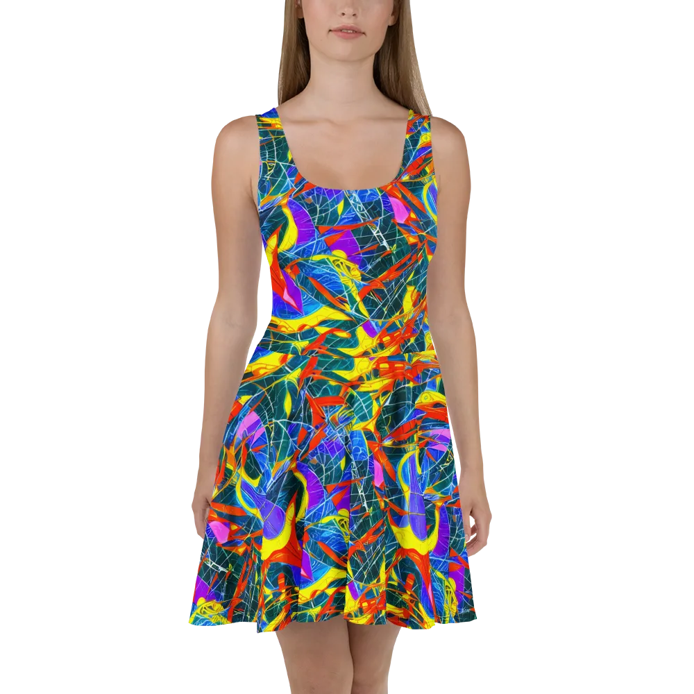 Arkhipov Waves on Skater Dress — Front